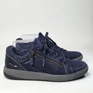Allrounder by Mephisto Madrigal Women's Sneakers Size 8.5 Navy Suede Shoes